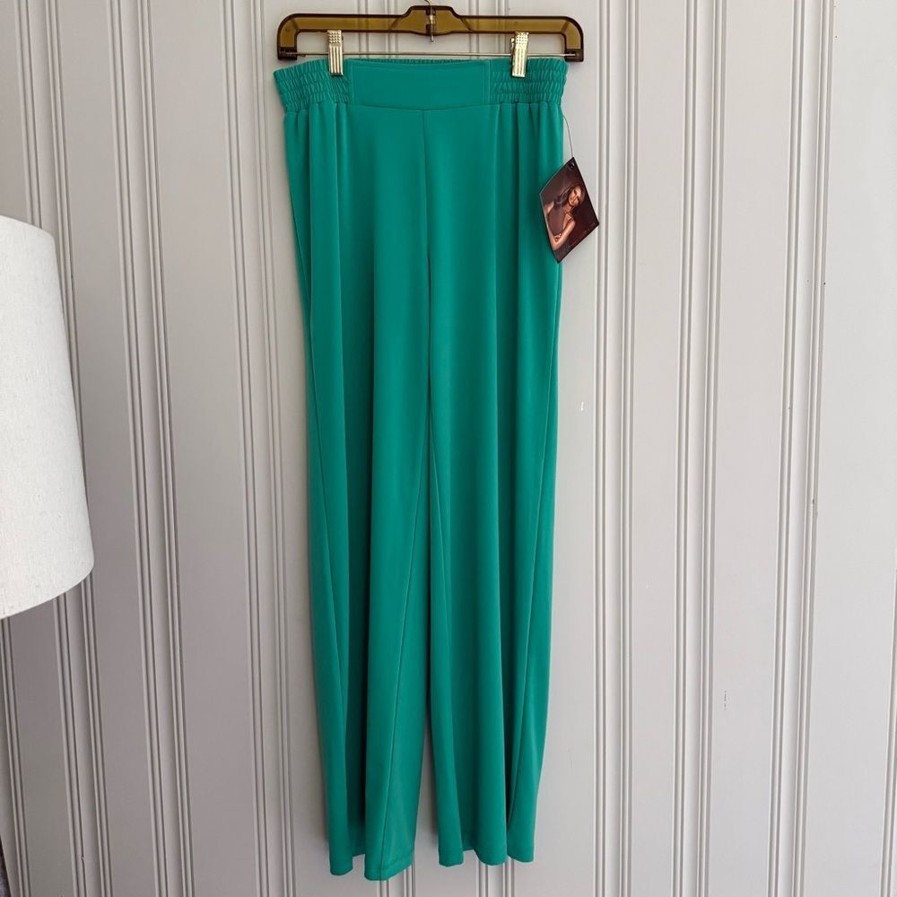 IMAN Teal Women's Pants- Elastic waist